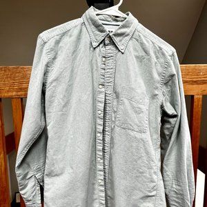 Uniqlo Men's Green Oxford Cloth Button Down Shirt
